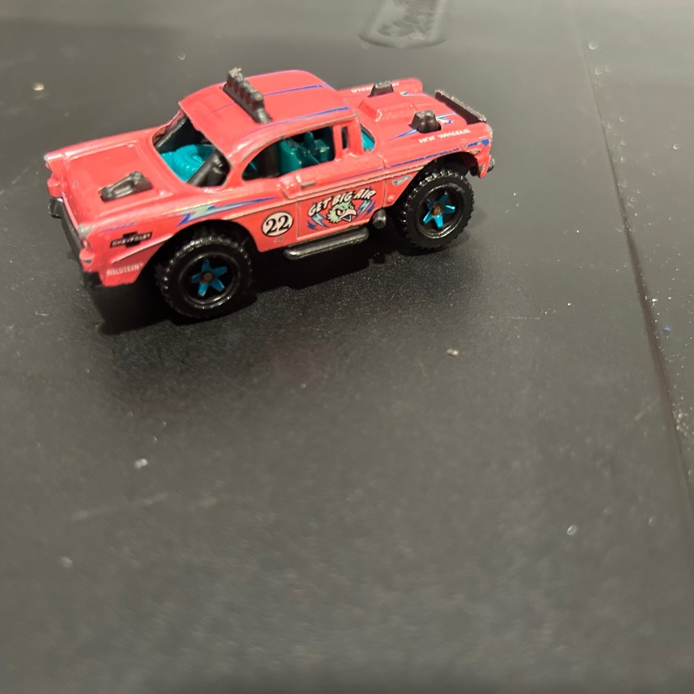 Hot wheel Red and Blue Racing Toy Car with Elevated Body